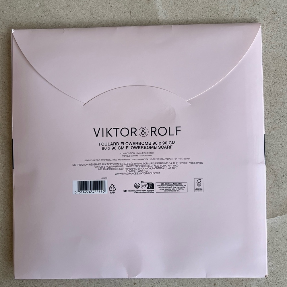 Viktor & Rolf Pink and Red Floral Scarf - Picture 9 of 9